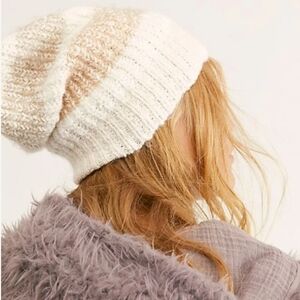 🆕 FREE PEOPLE cozy in stripes beanie hat